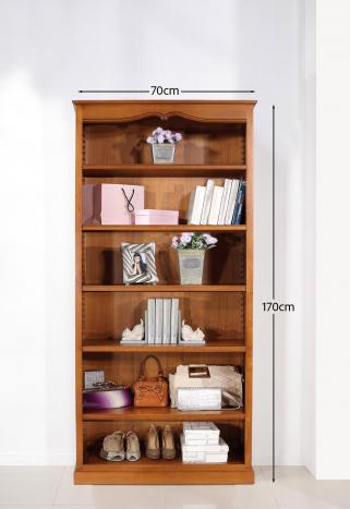 Bibliothèque Solenne  en Merisier d'inspiration Louis XV   hauteur 170 cm