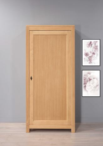 Bonnetière 1 porte  en chêne massif de ligne Contemporaine 