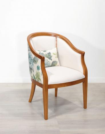 Fauteuil Gisèle  en Frêne Massif de style Louis Philippe 
