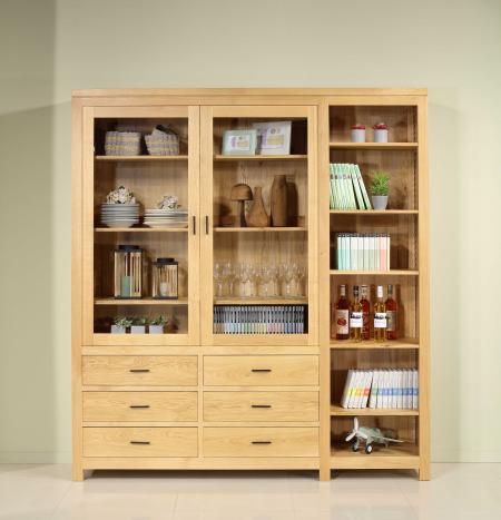 Bibliothèque Noah – Chêne massif & design raffiné 