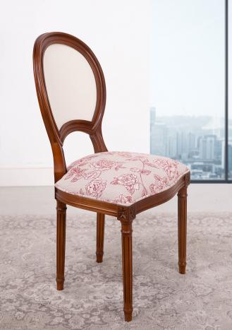 Chaise Clothilde  en Hêtre Massif de style Louis XVI Tissu d'ameublement FSM pour l'assise