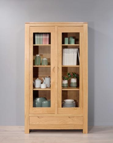 Bibliothèque Adriana composée de 2 portes et 1 tiroir  en Chêne de ligne Contemporaine