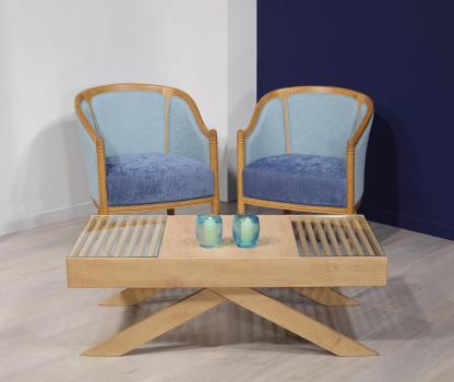 Table basse Geoffroy réalisée en chêne de style contemporaine