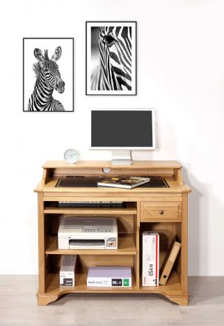 Petit bureau Informatique Adam  en Chêne de style Louis Philippe SEULEMENT 1 DISPONIBLE