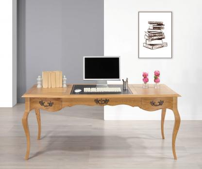 Bureau Ministre  en Chêne de Style Louis XV Finition Chêne Naturel 