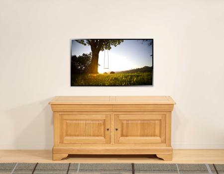 Meuble TV Hervé  en Chêne Massif de style Louis Philippe